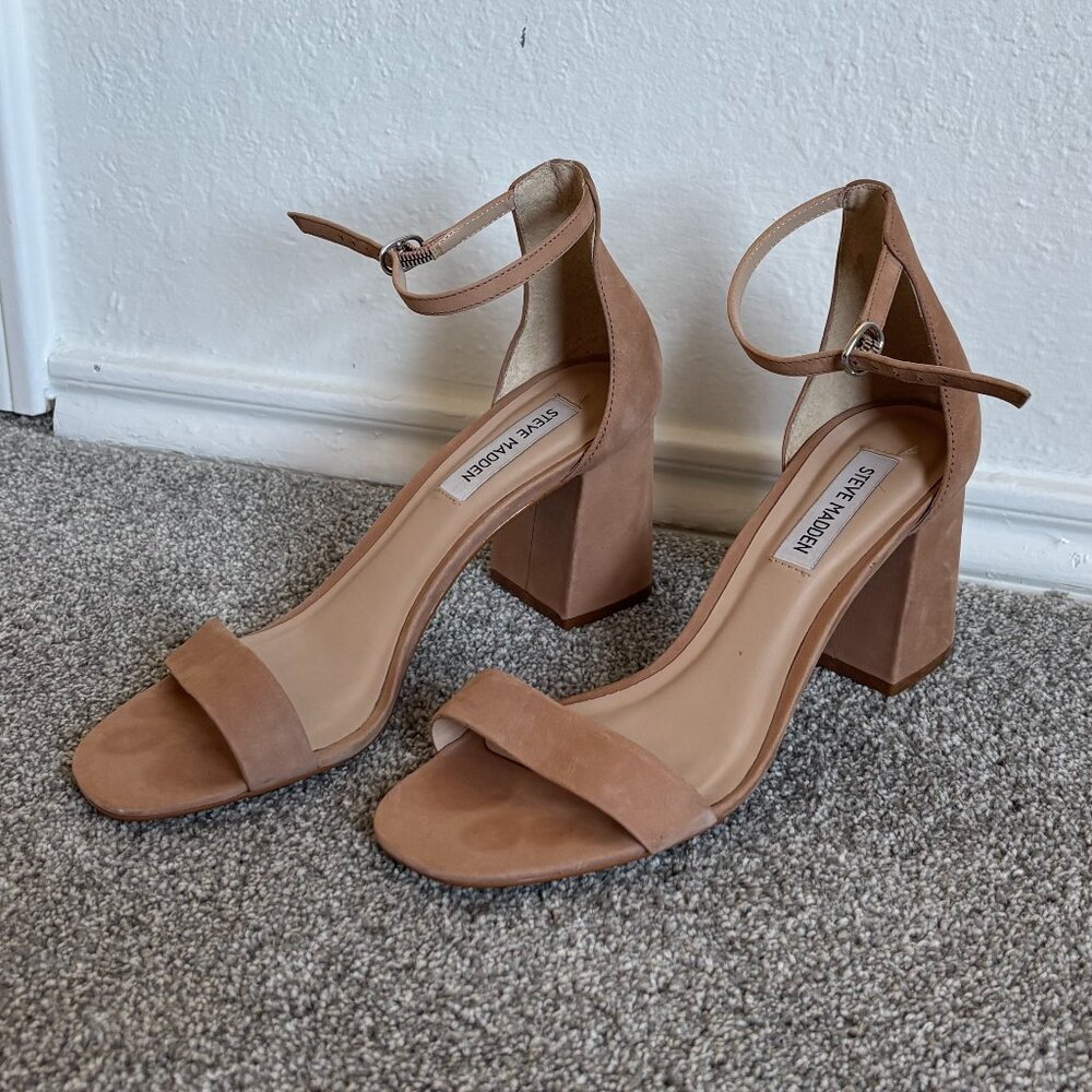 Steve Madden Tan Block Heel Sandals